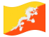 Butão-Bandeira ondulante