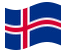 Islândia-Bandeira ondulante