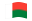 Madagáscar-Bandeira ondulante