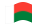 Madagáscar-Bandeira ondulante
