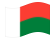 Madagáscar-Bandeira ondulante