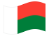 Madagáscar-Bandeira ondulante