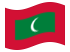 Maldivas-Bandeira ondulante