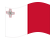 Malta-Bandeira ondulante