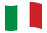 Itália-Bandeira ondulante