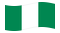 Nigéria-Bandeira ondulante