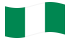 Nigéria-Bandeira ondulante