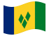 São Vicente e Granadinas-Bandeira ondulante
