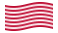 Sons of Liberty (EUA c. 1765, 13 faixas)-Bandeira ondulante