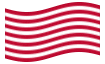 Bandeira animada Sons of Liberty (EUA c. 1765, 13 faixas)