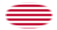 Sons of Liberty (EUA c. 1765, 13 faixas)-Bandeira em vinheta oval