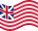 Grand Union (EUA 1775-1777)-Bandeira ondulante estática