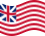 Grand Union (EUA 1775-1777)-Bandeira ondulante estática