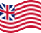 Grand Union (EUA 1775-1777)-Bandeira ondulante estática