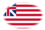 Grand Union (EUA 1775-1777)-Bandeira em vinheta oval