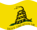 Gadsden (EUA c. 1775)-Bandeira ondulante estática