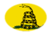 Gadsden (EUA c. 1775)-Bandeira em vinheta oval
