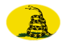 Gadsden (EUA c. 1775)-Bandeira em vinheta oval