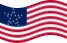 Great Star (EUA 1818-1819)-Bandeira ondulante estática