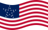 Great Star (EUA 1818-1819)-Bandeira ondulante estática