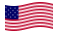 Star-Spangled Banner (EUA 1795-1818)-Bandeira ondulante