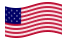 Star-Spangled Banner (EUA 1795-1818)-Bandeira ondulante