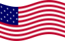 Star-Spangled Banner (EUA 1795-1818)-Bandeira ondulante estática
