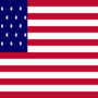 Star-Spangled Banner (EUA 1795-1818)-Bandeira quadrada