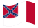 Blood-Stained Banner (Estados Confederados 1865)-Bandeira ondulante