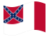 Blood-Stained Banner (Estados Confederados 1865)-Bandeira ondulante