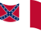 Blood-Stained Banner (Estados Confederados 1865)-Bandeira ondulante estática