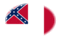 Blood-Stained Banner (Estados Confederados 1865)-Bandeira em vinheta oval