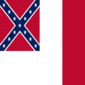 Blood-Stained Banner (Estados Confederados 1865)-Bandeira quadrada
