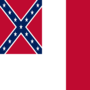 Blood-Stained Banner (Estados Confederados 1865)-Bandeira quadrada