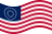 EUA 37 estrelas (1867-1877)-Bandeira ondulante estática