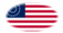 EUA 37 estrelas (1867-1877)-Bandeira em vinheta oval