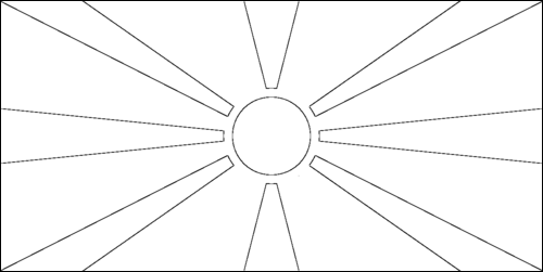 Contorno da bandeira de Macedónia para colorir