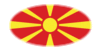 Macedónia-Bandeira em vinheta oval