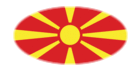 Macedónia-Bandeira em vinheta oval