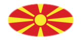 Macedónia-Bandeira em vinheta oval