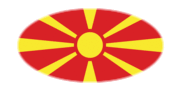 Macedónia-Bandeira em vinheta oval