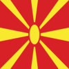 Macedónia-Bandeira quadrada