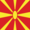 Macedónia-Bandeira quadrada