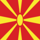Macedónia-Bandeira quadrada