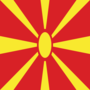 Macedónia-Bandeira quadrada