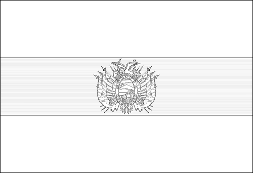 Contorno da bandeira de Bolívia para colorir