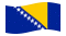 Bósnia e Herzegovina-Bandeira ondulante