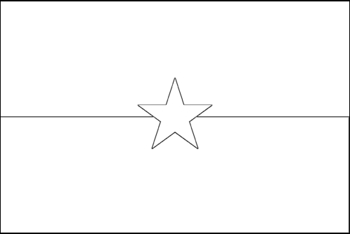 Contorno da bandeira de Burquina Faso para colorir