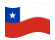 Chile-Bandeira ondulante