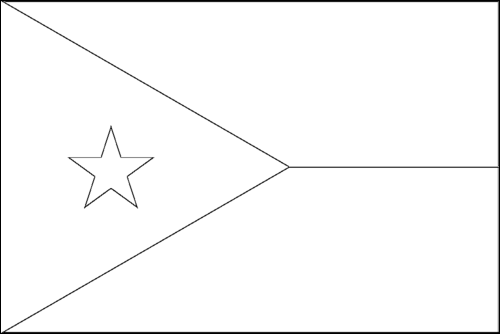 Contorno da bandeira de Jibuti para colorir